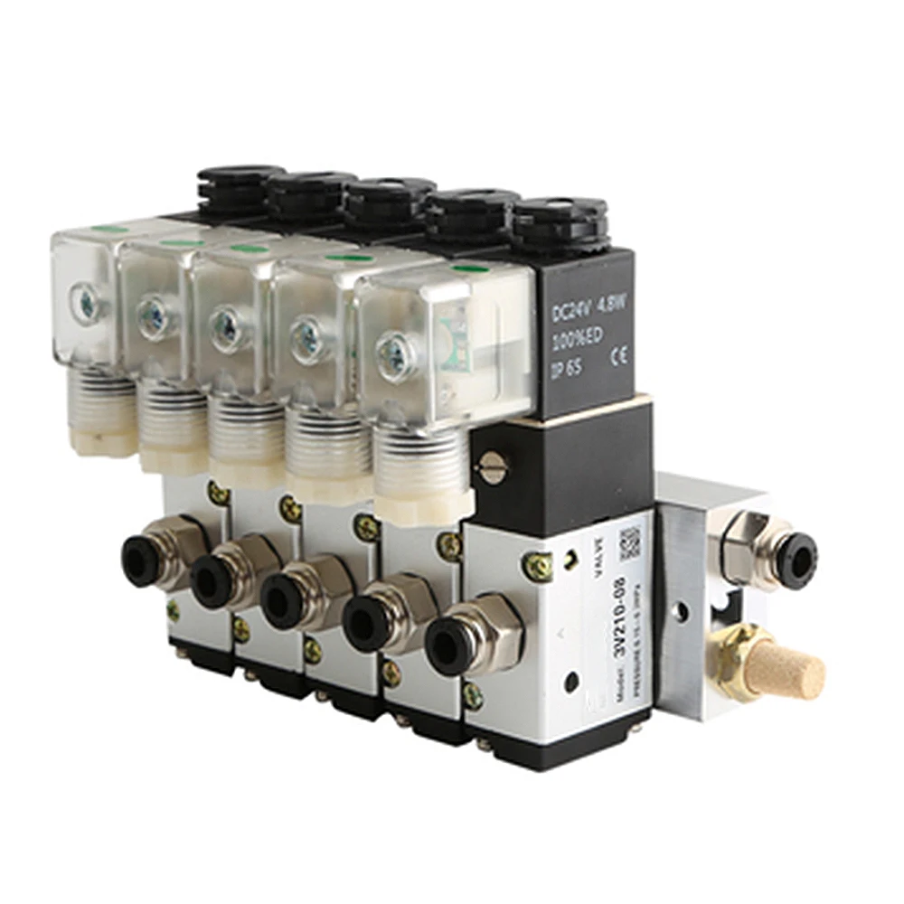 electrovanne pneumatique nuits avec base de raccord collecteur ports 01
