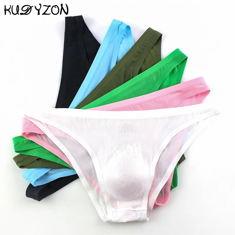 

Mens Elastic Seamless Briefs Underwear Men Ultra-Thin Breathable Briefs Cuecas Calzoncillos Man Ice Silk Seamless Underpants