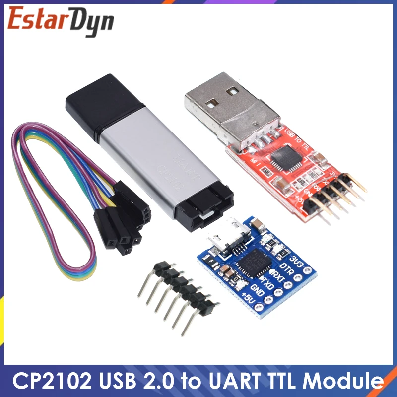 CP2102 USB 2 0 к UART TTL 5-контактный разъем модуль последовательный преобразователь STC