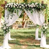 3/6m Wedding Arch Drape Fabric Sheer Chiffon Tulle Curtain For Banquet Birthday Party Backdrop Wedding Chair Sashes Decor Yarn 2