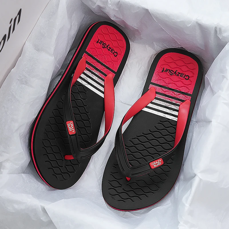 Summer Mens Slippers Breathable Slip on Flip Flops Outdoor Non-slip Beach Shoes Casual Sandals Clogs Indoor Home Bathroom Slides