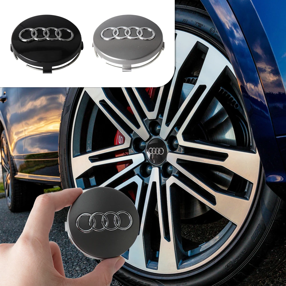4-Piece 59mm Car Wheel Center Hub Cap Badge Cover Accessories
