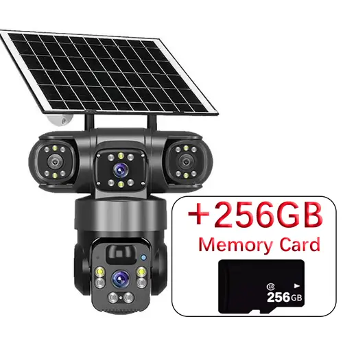 15MP IP Wifi Camera Solar Camera Outdoor 3 Lens 3 Screen 10X Zoom PIR Human Detect Cameras Night Vision CCTV Security Protection - Image 12