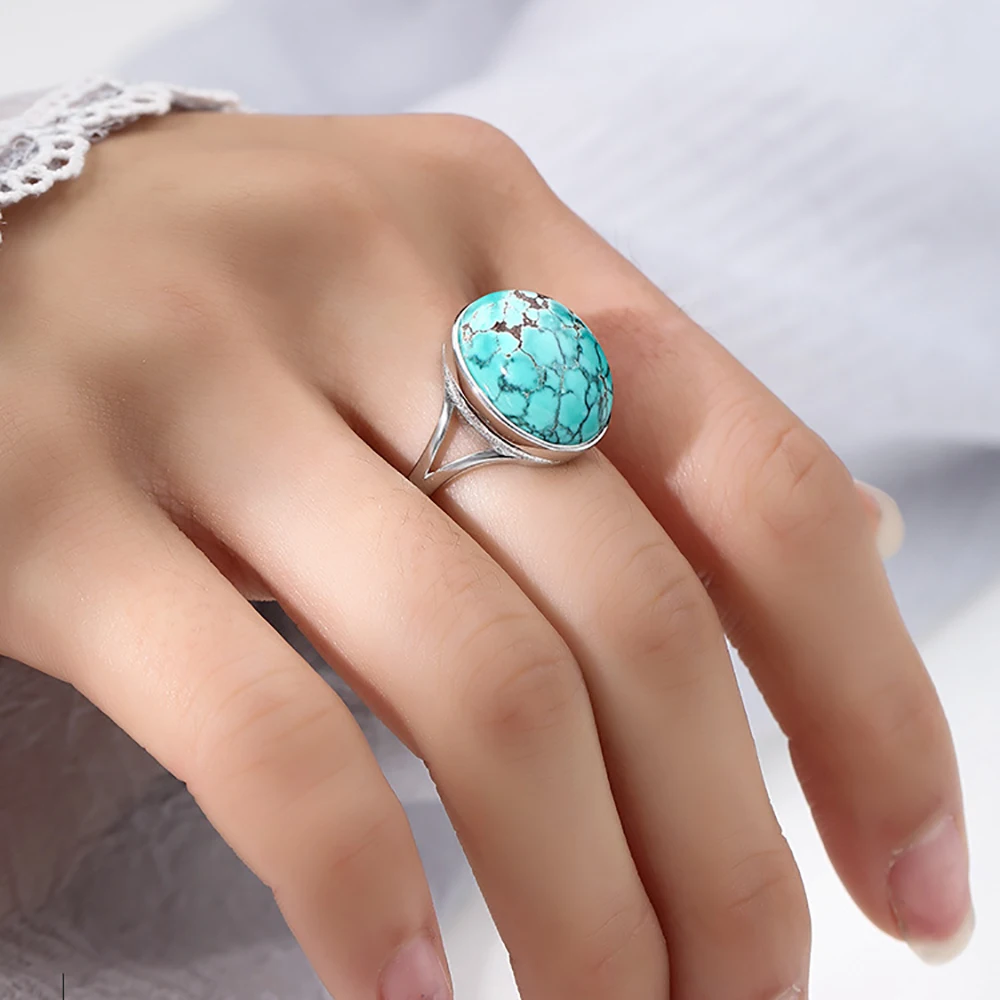 925 Silver Ring Blank fit 5X7mm/6X8mm/7X9mm/8X10mm/10X14mm/12X16mm/13X18mm Oval Stone Adjustable Ring Mounting DIY Jewelry
