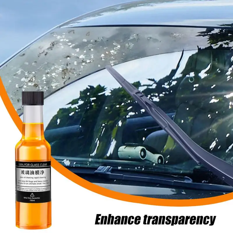 Oil Film Cleaner 150ml Car Glass Cleaner Oil Film Remover Car Water Spots Remover Stain Auto Windshield