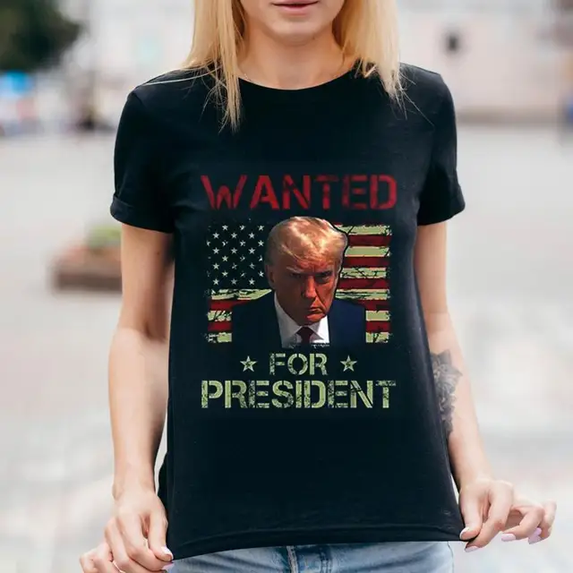 Never Surrender Trump T-Shirt | 2024 Mugshot T-Shirt | Funny Trump 2024 Shirts with Mugshot Design Cool Mugshot T-Shirt 3