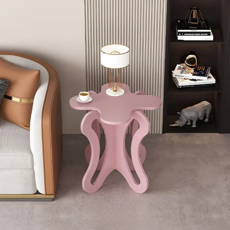 

Coffee Tables Flower Petals Table Living Room Side Table Solid Wood Table Bedside Table Nordic Art Decorative Ornament Room Desk