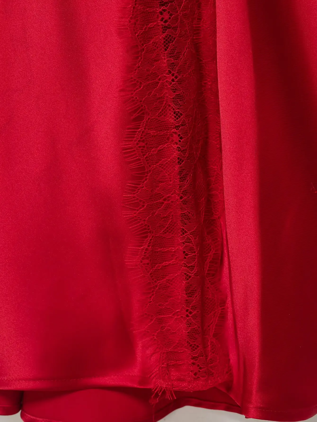 Modisches Damen-Spitzenkleid mit Eleganter Schlitzausschnittung Einfarbiges Abendkleid Sexy Neckholder Ärmellos Rückenfrei Sommerkleid – Detail 6