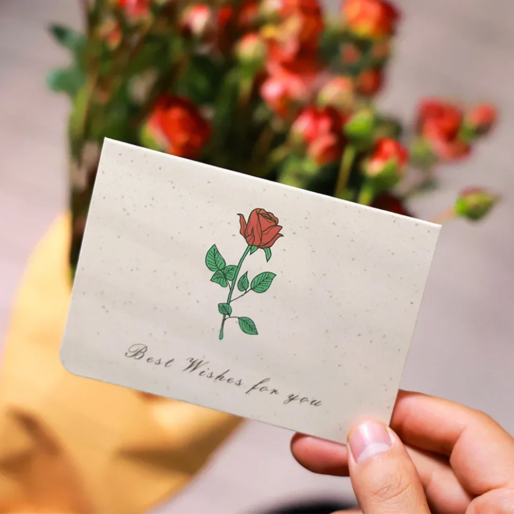 6PCS Vintage Botanical Greeting Cards Simple Cards Valentine's Day Mother's Day Wedding Birthday Message Wishes Thank You greeting cards
