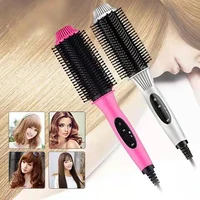 Hot Hair Straighteners Brush Women Hair Styler Curling Iron Electric Hot Comb Straightener Fast Heating Curler Hair Caring Tools 1