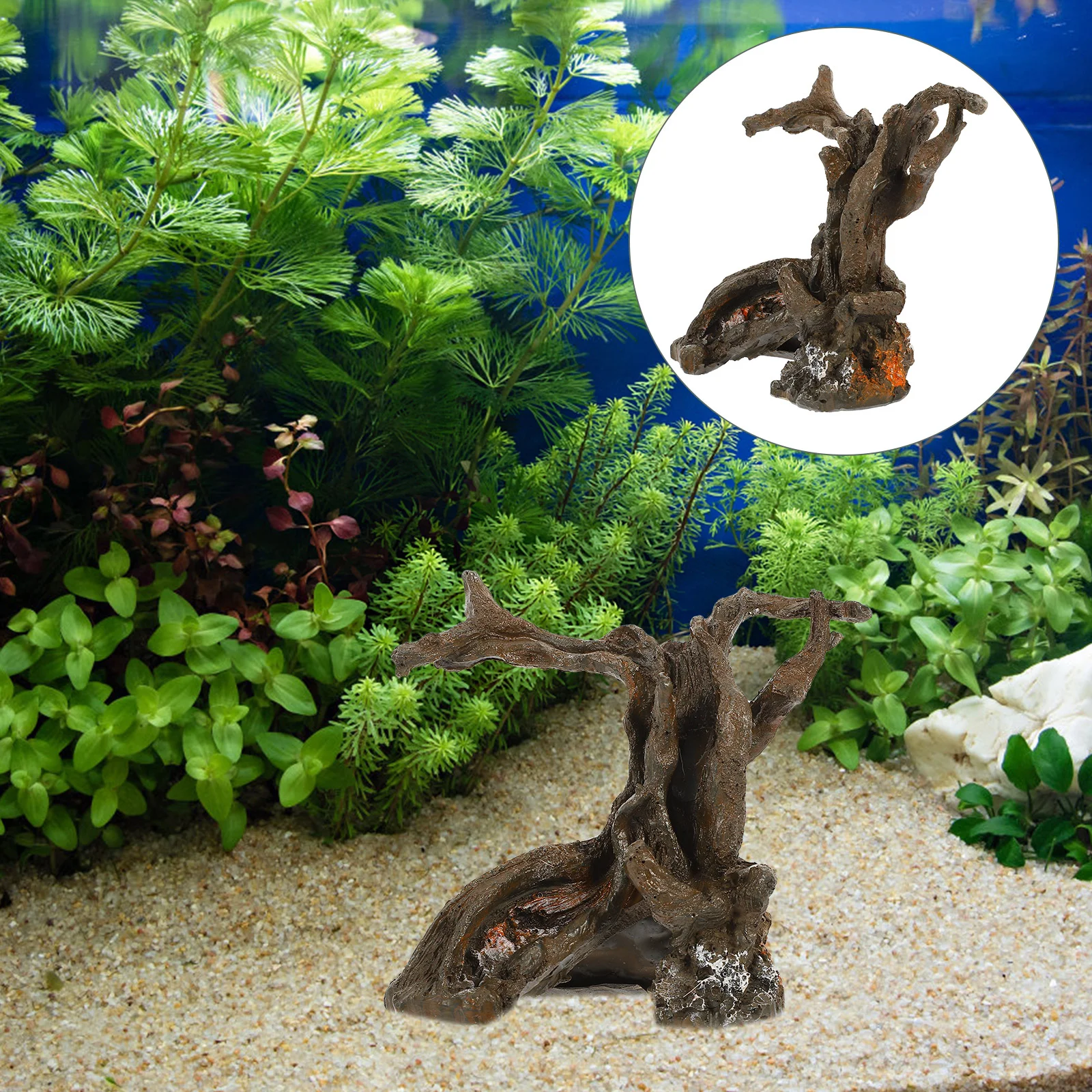

Fish Tanks Driftwood Decoration Underwater Resin Statue Regulator Container Tree Root Craft Model