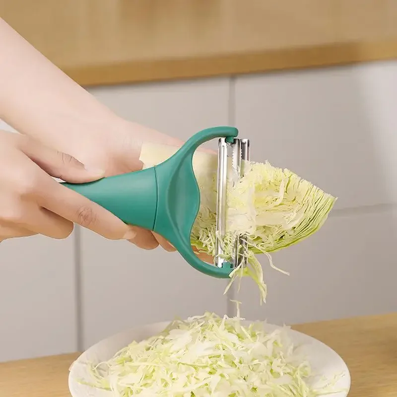Cabbage Slicer Stainless Steel Cabbage Graters Vegetable Cutter Handheld Double-headed Potato Peeler Carrot Cucumber Shredder
