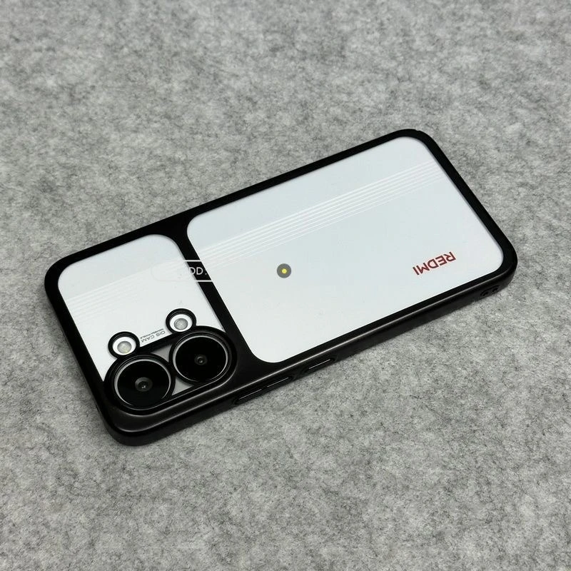 Luxury Matte Transparent Hard Back Cover with Electroplated Border