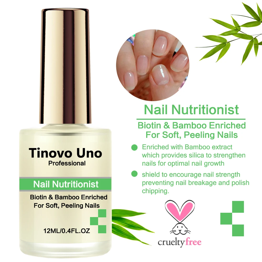 Cuticle Oil Nail Nutritionist Biotin Bamboo Revitalizing Base Oil for Soft Damaged Nails Repair Strengthener Care