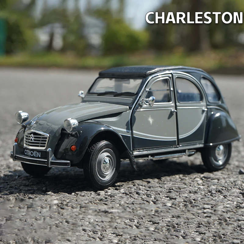

WELLY 1:24 Citroen 2CV6 Charleston Alloy Car Diecasts & Toy Vehicles Car Model Miniature Scale Model Car Toy For Children