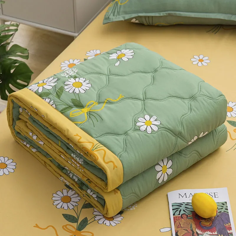 Quilting Spring Summer Soft Breathable Mechanical Wash Quilted Comforter Single Double Bed for Children Adults,summer quilt,summer quilt set,bed comforter