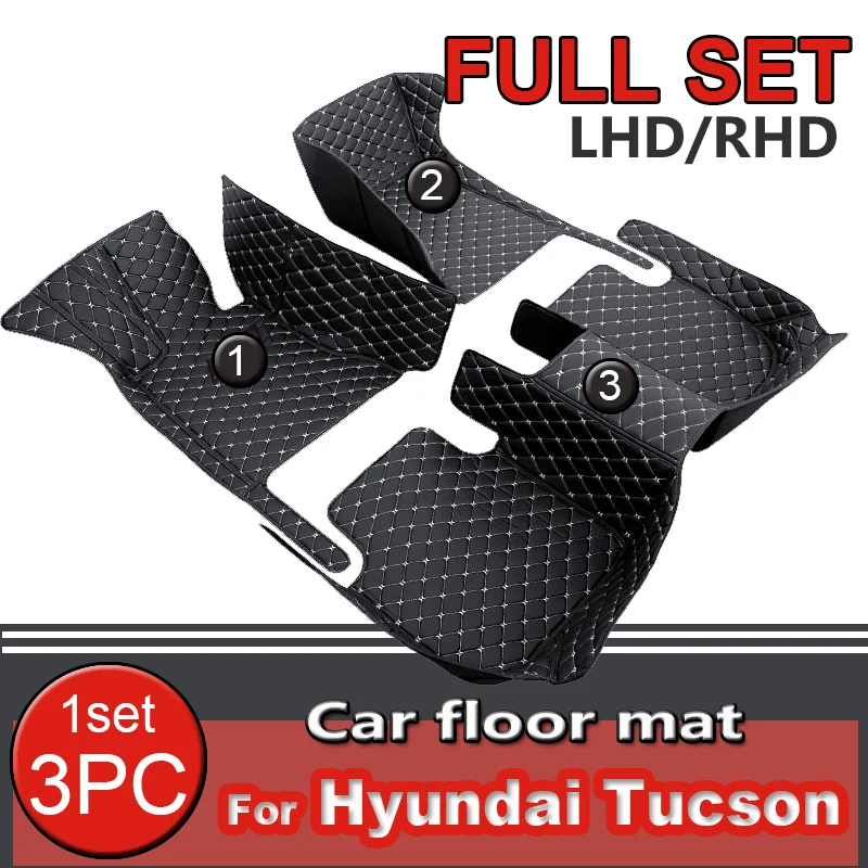 CarFloorMatsForHyundaiTucsonNX420222023CarpetsLuxuryLeather