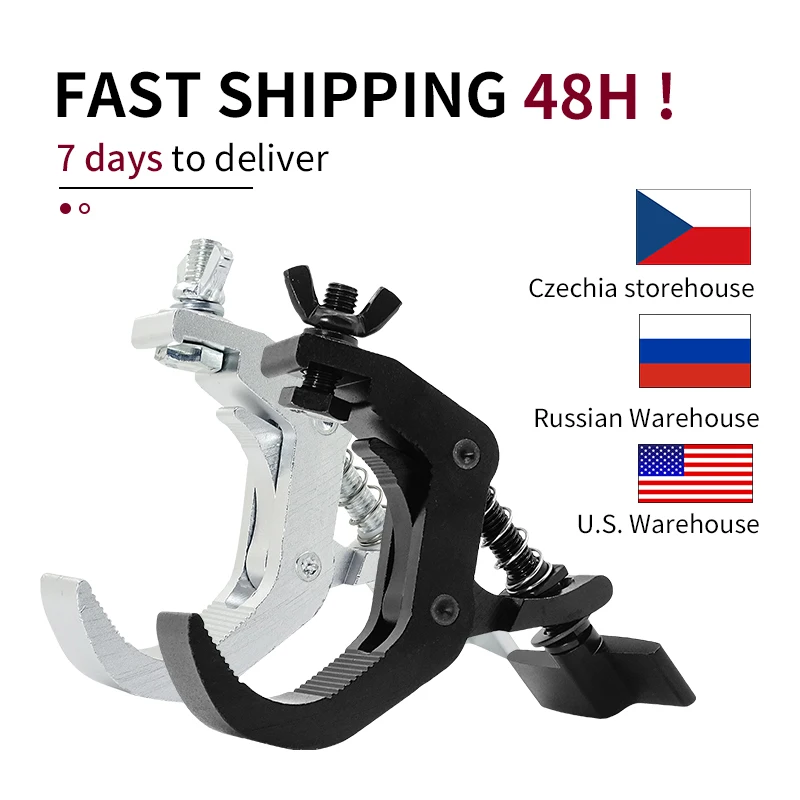 10 Pz/Lotto Ganci Resistenti Durevoli 150Kg 40-60Mm Alumimun Morsetto In Lega Staffa Stage Stage Light Hook Light Clamp Holder Truss