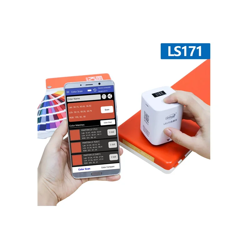 Linshang D/8 색상 차이 측정 기기 리더, LS171 색도계, 휴대폰 앱, PATONE NCS RAL 컬러 차트 포함