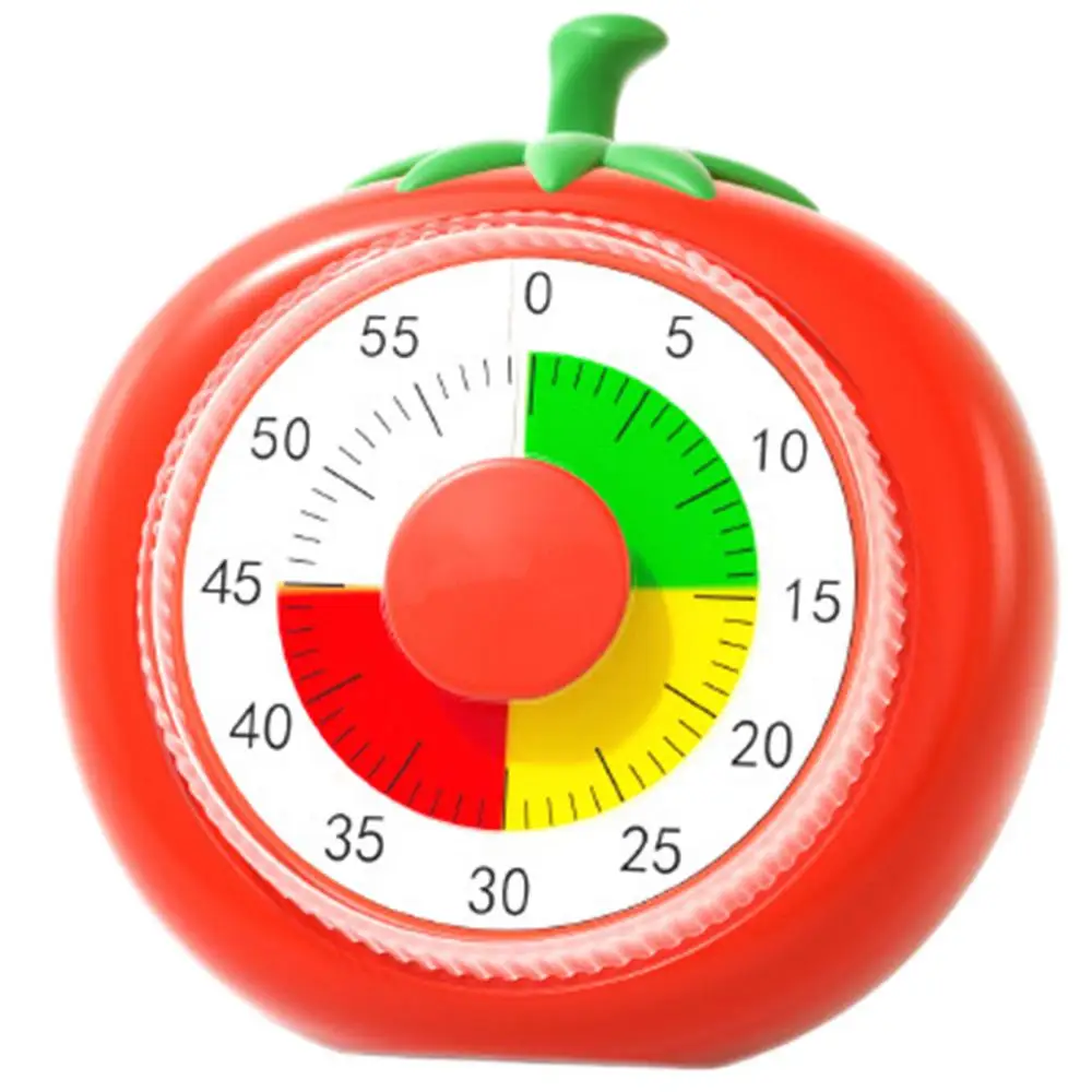 Timer visivo in classe orologio meccanico da tavolo per bambini da 60 minuti con strumento di gestione del tempo di progettazione della frutta con allarme per