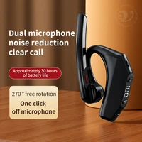 Bluetooth 5.3 Business Wireless Earphone Left Right Ear Universal LED Display With MIC Headset Ultra-long Standby For Car Driver 2