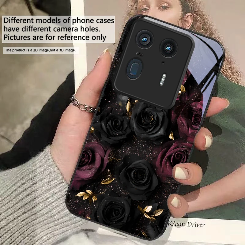 Wine Red Floral Petals Glass Phone Case