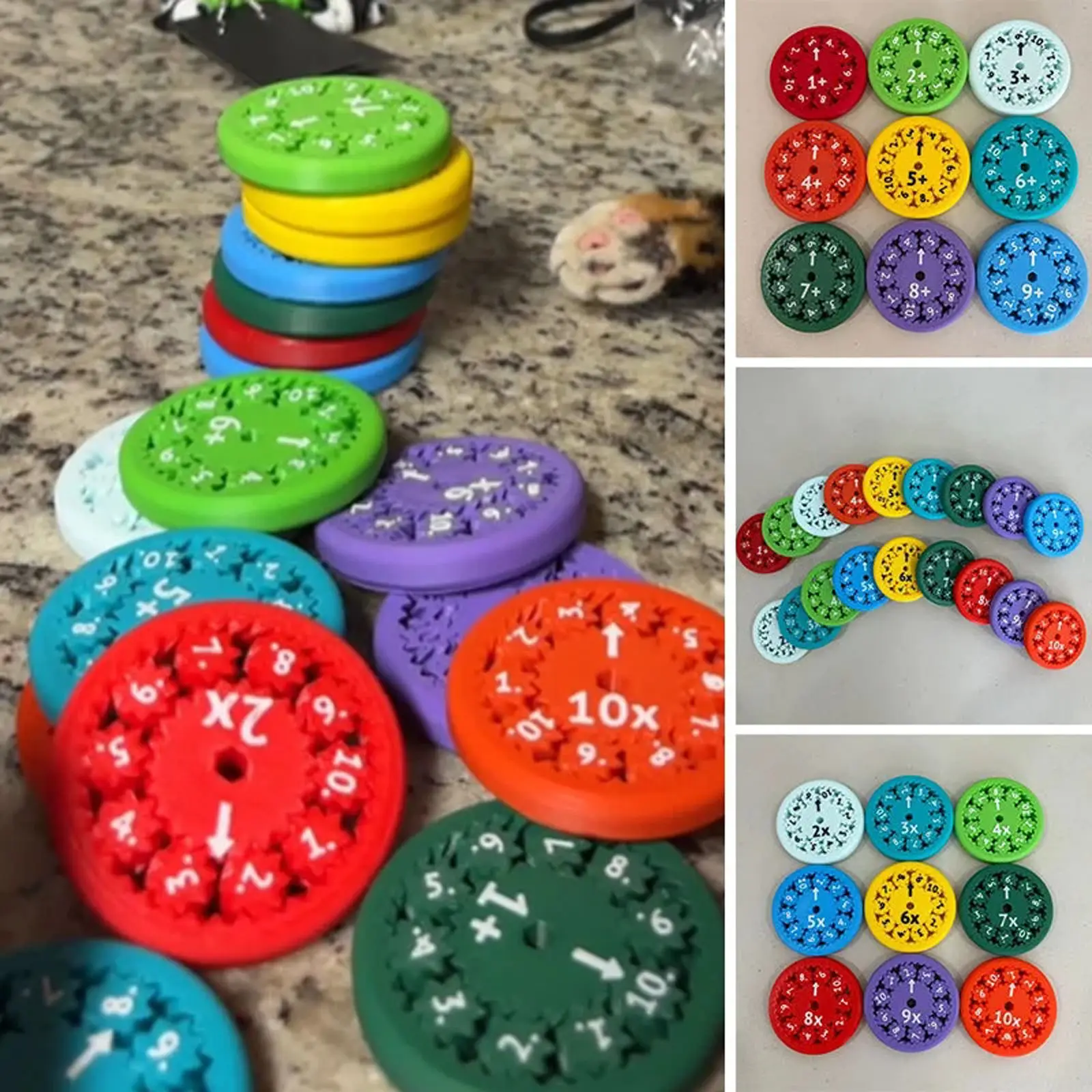 Math Fidget Spinners Educational Spinning Toys Learning Arithmetic Tools Addition Subtraction Multiplication Division ToyGift