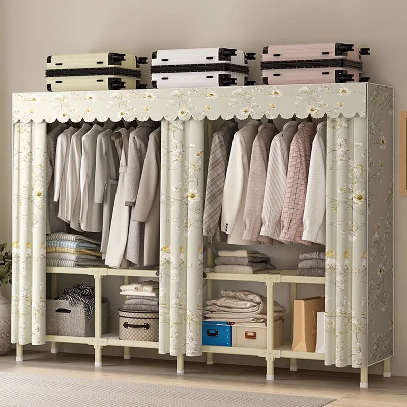 

Garment Storage Wardrobes Mobile Closet Living Room Cabinet Wardrobes Display Meuble De Rangement Space Saving Furnitures