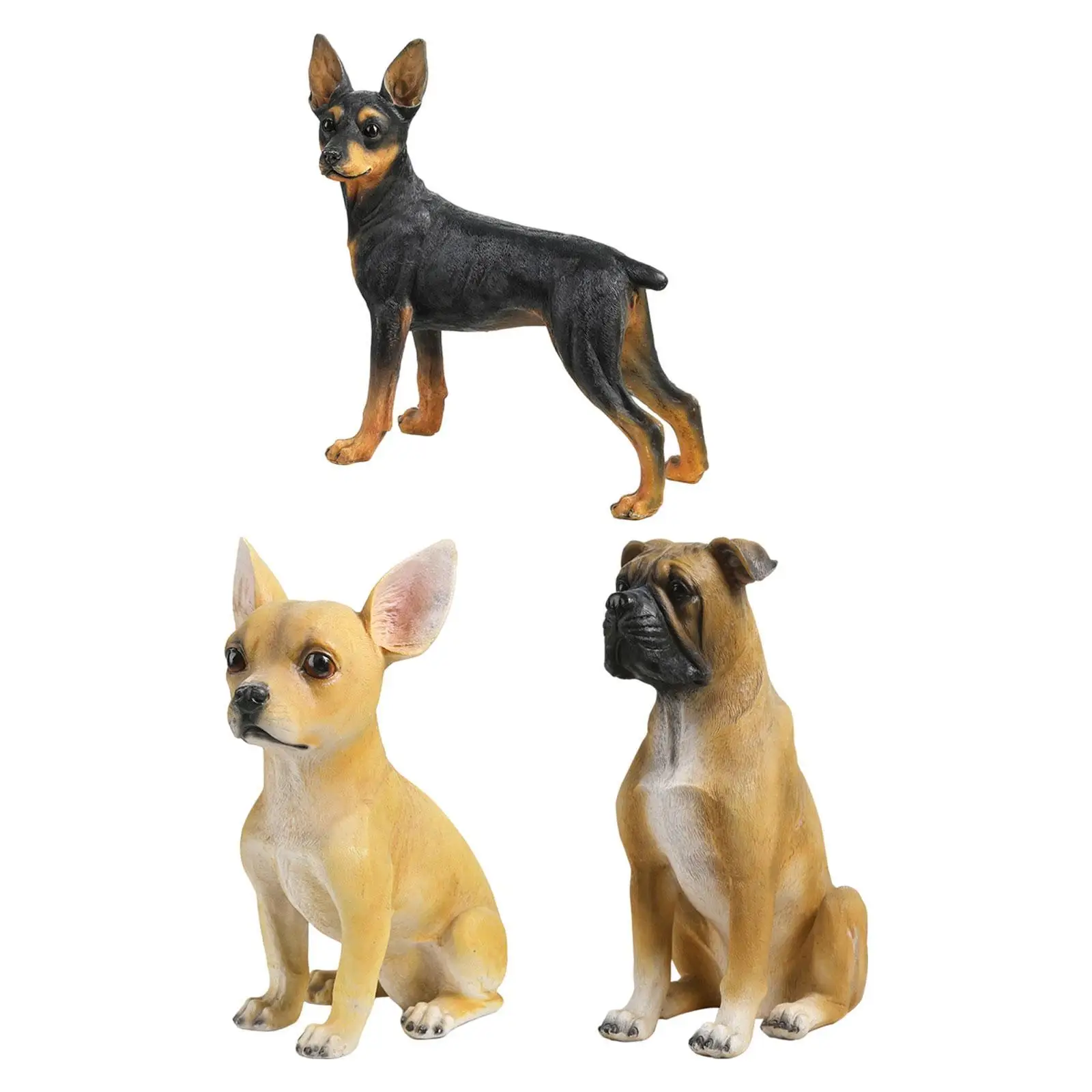 Dog Statue Party Favors Desktop Art Figurine for Desktop Bookshelf Indoor