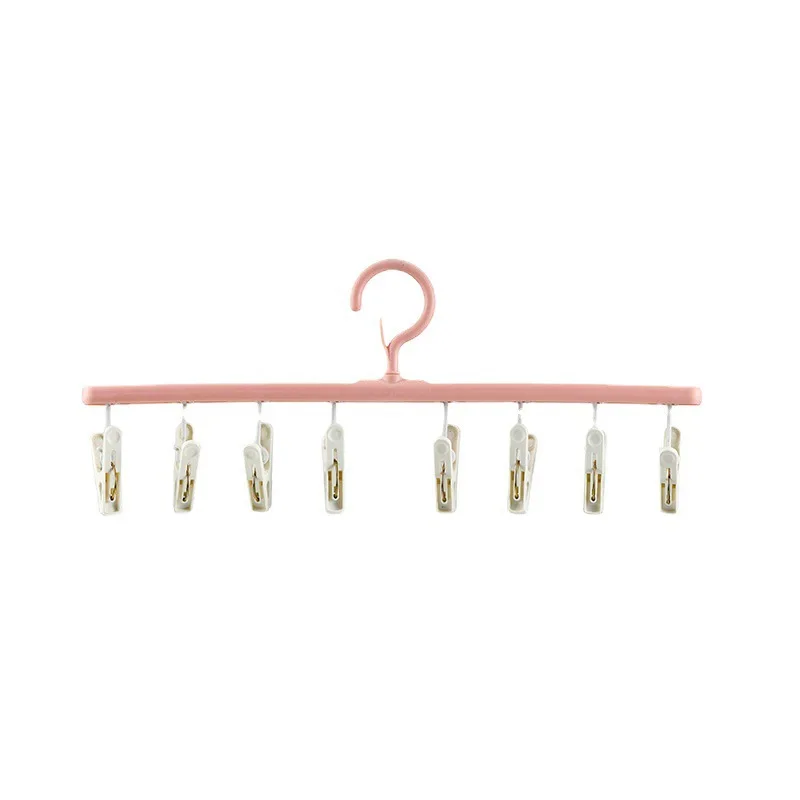 8Pegs Plastic Clothes Drying Hanger Windproof Clothing Rack 8 Clips Sock Laundry Airer Hanger Underwear Socks Holder 5