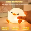 DoDo Duck Night Light, Cute Duck Lamp, Rechargeable Dimmable Nightlight, Silicone LED Bedside Lamp Nursery Touch-Sensitive 5