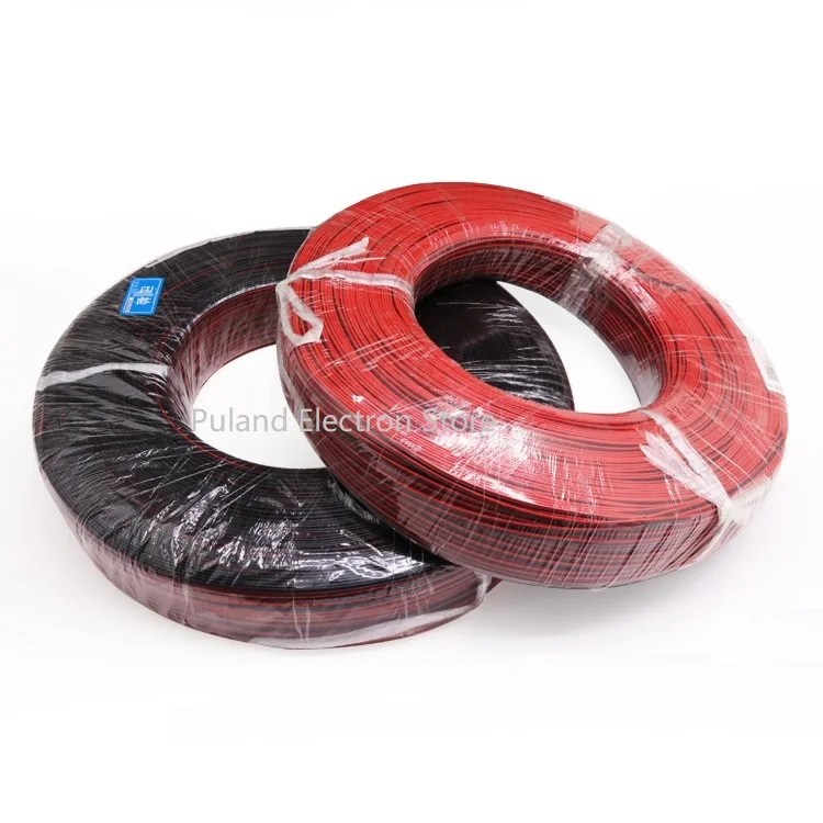 5 м10 м UL2468 черный красный 2 контакта ПВХ провод 30AWG ~ 16AWG изолированный двойной сердечник лампа медная линия монитор удлинение кабеля питания (art.: 3920c09da428c) - 3920c09da428c