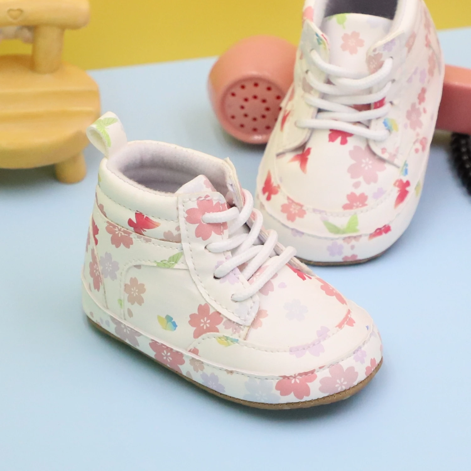Baby Toddler Shoes, Printed Butterfly Style Baby Girl Toddler Sneakers, Fashionable Non-Slip and Anti-Kick, Autum and Winter 3