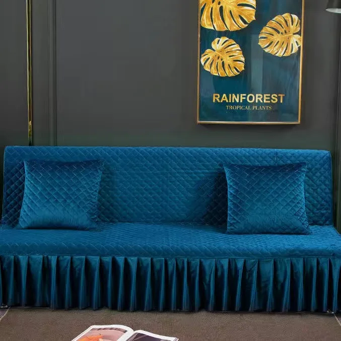 Venta caliente de alta gama gruesa plegable sofá cama cubierta sin reposabrazos sofá toalla, universal cubierta completa antideslizante sofá chaise cojín