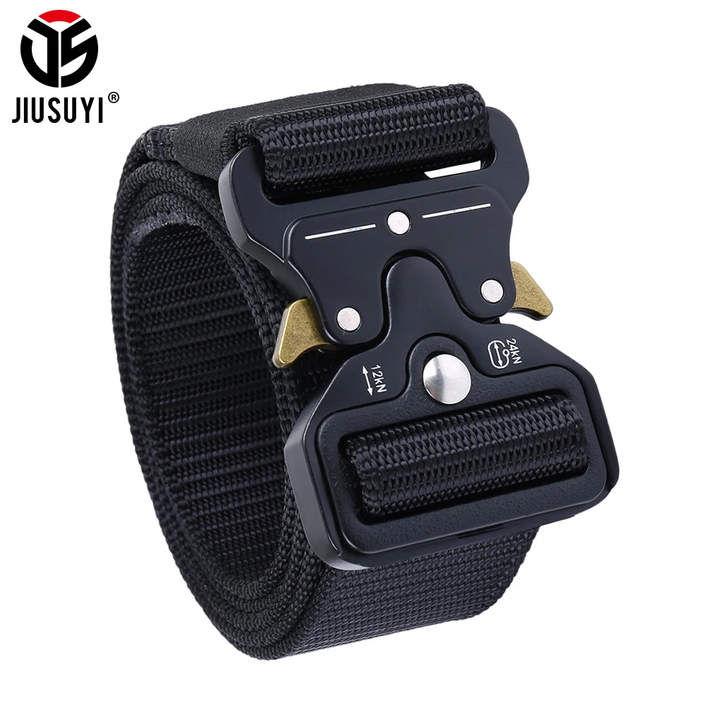 Quick Release Men Tactical Nylon Belt Army Military Police Combat SWAT Airsoft Paintball Waist Knock Off Waistband Metal Buckle |