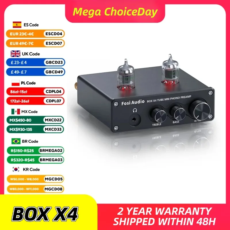 BOX X4 フォノプリアンプ 5725W真空管 MM対応 ヘッドホンアンプ BOX X4 フォノプリアンプ 5725W真空管 MM対応 ヘッドホンアンプ