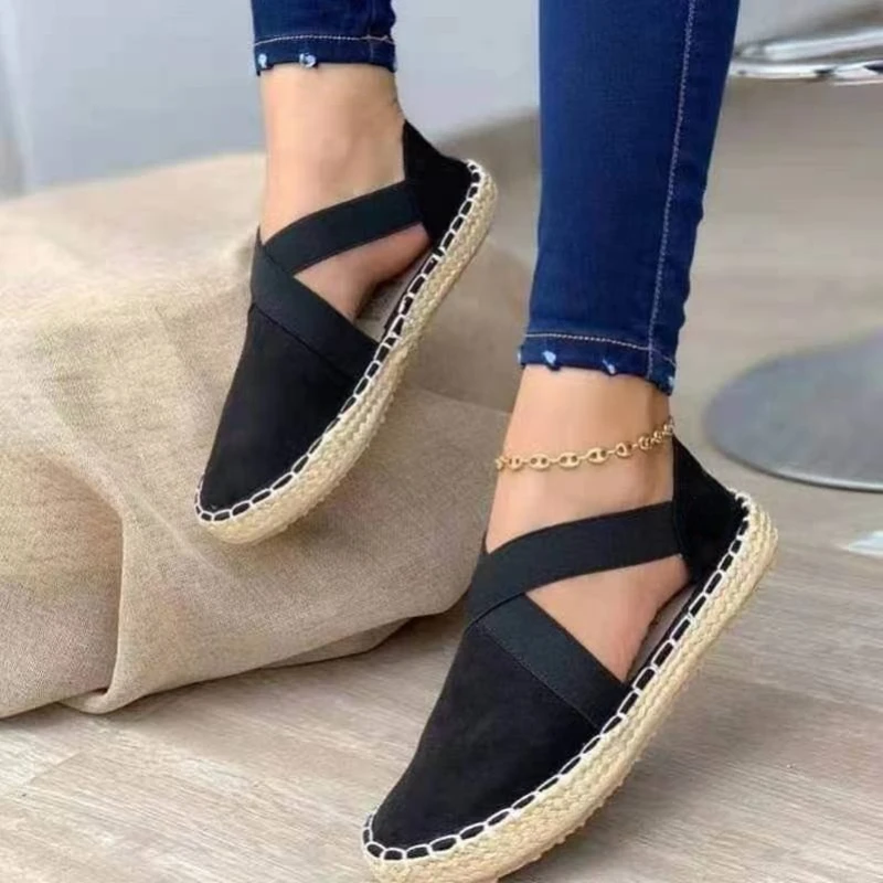 Sandalias de Plataforma a Rayas para Mujer, Zapatos de Suela de Cuerda de Cáñamo, Alpargatas de Tacón Alto, No Incluye Cordones, Lona, Estilo Pescador, Verano| | - AliExpress