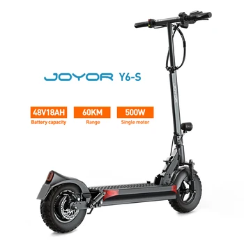 Monopattino Elettrico JOYOR Y6-S 10 Pollici, Motore 500W, Batteria 48V18Ah, Leggero per Adulti, Pieghevole con Freni a Disco