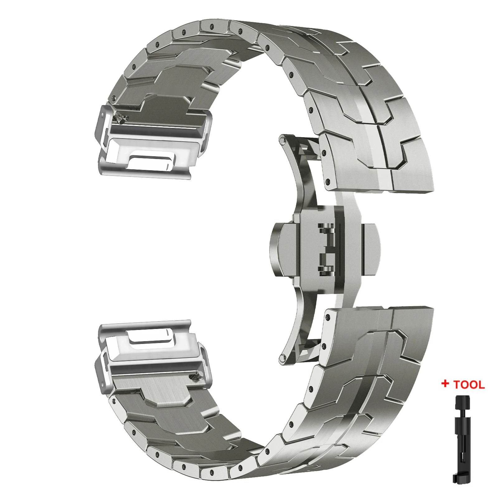 Enhanced QuickFit Titanium Color Stainless Steel Watch Strap