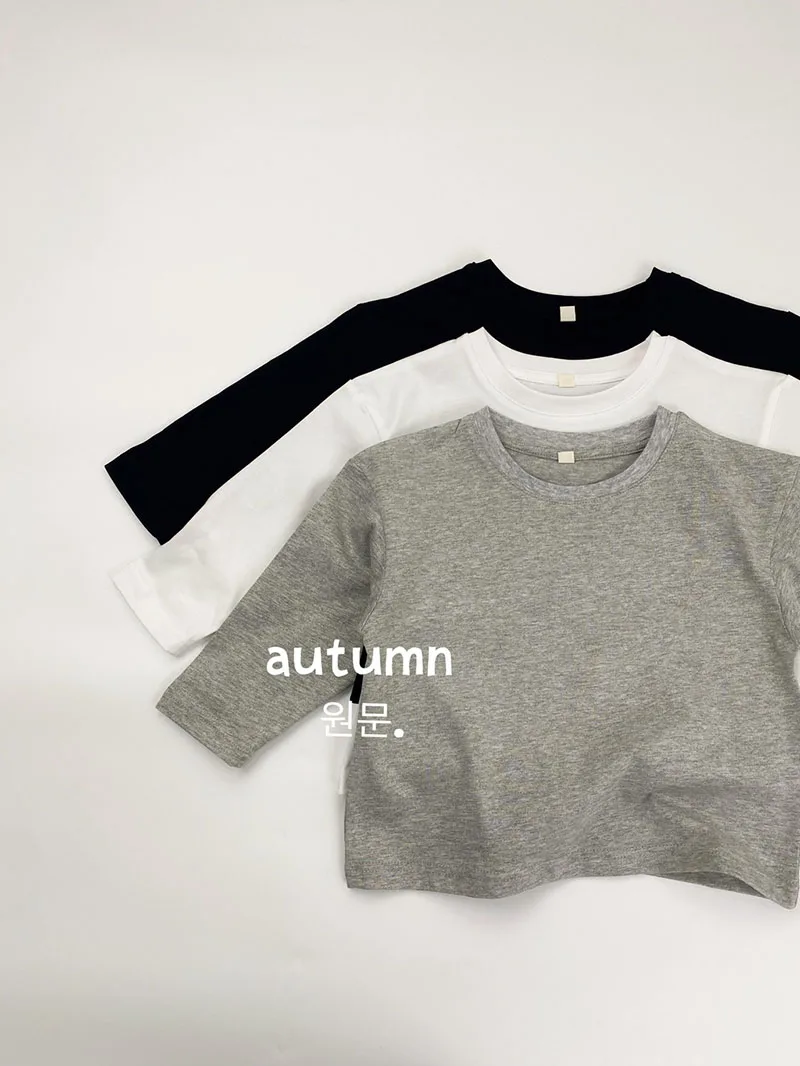 Girls Autumn Thin Solid Color Kids Undershirts