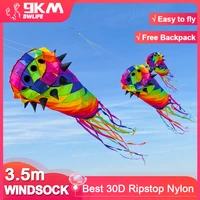 9KM 3.5m Shaped Kite Line Laundry Spinning Windsock Super Turbine with Ball Bearing Swivel for Kite Festival (Accept wholesale) 1