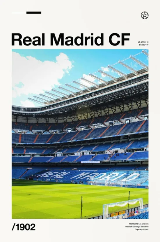 Stadium Football Fans Minimalist Canvas Wall Art Decor Poster