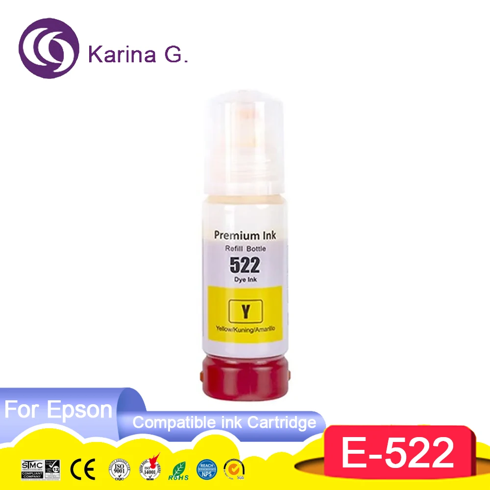 522 T522 Premium Color Compatible Bottle Water Based Refill Dye Ink for ET-1110