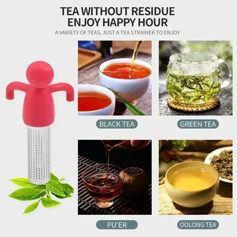 Stainless Steel Tea Infuser Kitchen Accessory Household Use Reusable Metal Makeup Brushes  Massage Kitchen Dining Bar Garden