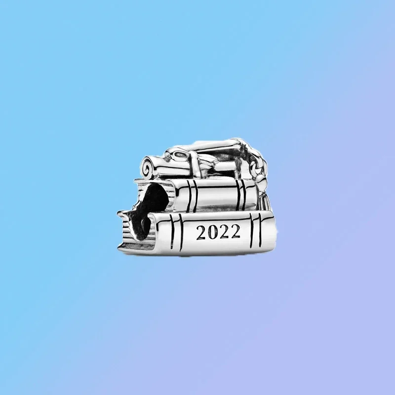 

Новинка 2022, высокое качество, роскошная качественная подвеска, искусственная серебряная подвеска на выпускной с книжной полкой, подарок для студента, подвеска