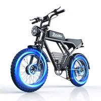 ZorixBike Electric Bike for Adults 3000W 35MPH 48V 23AH Max 80Miles Electric Motorcycle 20" Fat Tire Bike Shamano 7-Speed EBike