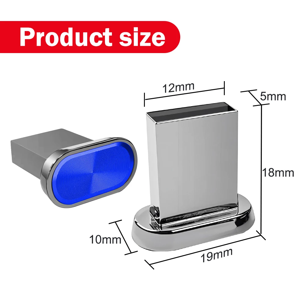 High-Speed Waterproof Mini Metal USB Flash Drive - Silver External Storage U Disk, 64GB/32GB