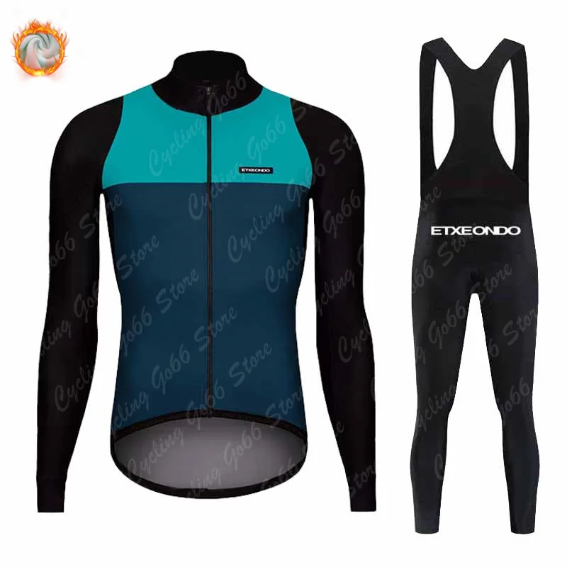 2022 Etxeondo Winter Cycling Jersey Set Men Thermal Fleece Bike Cycling
