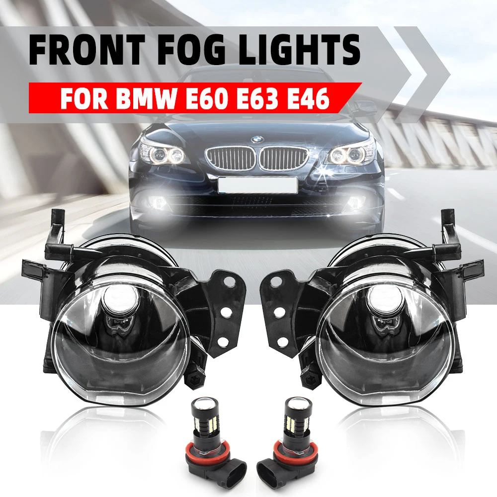 Fog Lights For BMW E60 E90 E46 E63 E61 323i 325i 525i Headlight LED Fog Lamps Halogen Foglights Accessories Assembly Car Parts