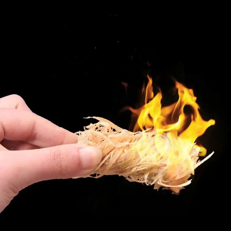 5Pcs Natural Eco Wood Firelighters Wood Flame Fire Starters Fireplace